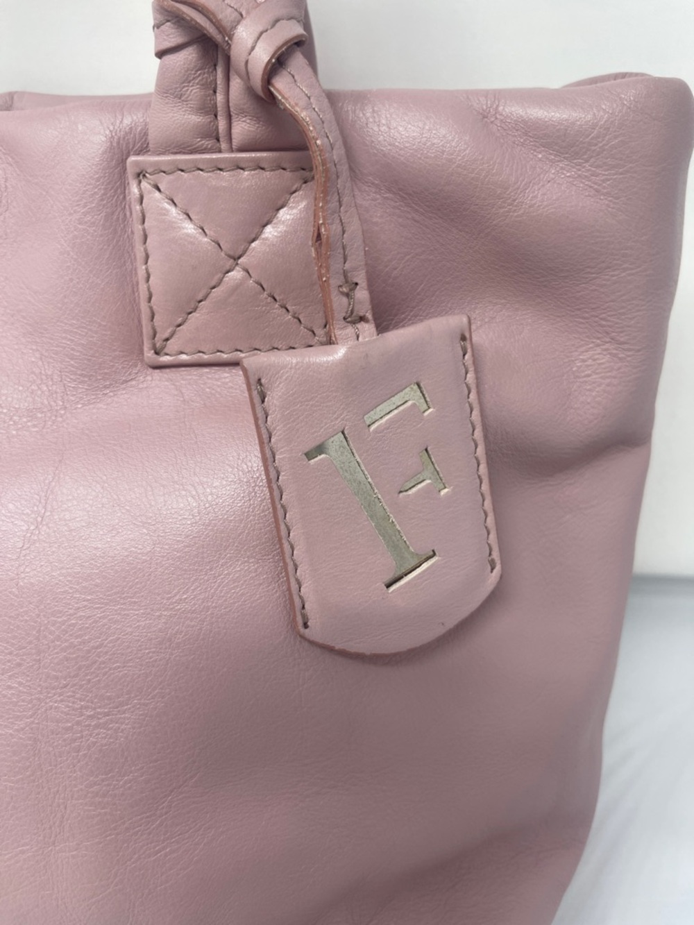Furla | soft slouchy Leather Tote Bag with Monogram Tag